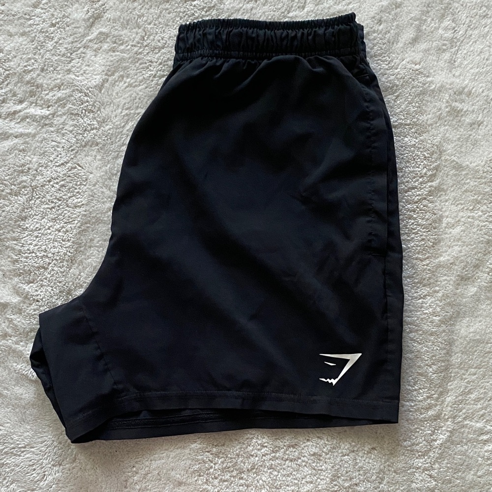 Gymshark Men's Athletic Black Shorts 5”